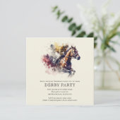 水彩競走馬ダービー 招待状 (スタンド正面)