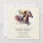 水彩競走馬ダービー 招待状 (正面)