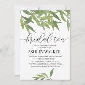 水彩竹の葉 ブライダルシャワー 招待状 (正面)
