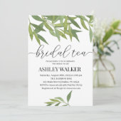 水彩竹の葉 ブライダルシャワー 招待状 (スタンド正面)