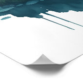 水彩竹絵画の ポスター (角)