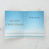 水彩笑うサンタクロースルドルフ微笑 カード (内部)