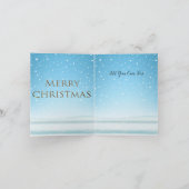 水彩笑うサンタクロースルドルフ微笑 カード (内部)