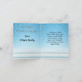 水彩笑うサンタクロースルドルフ微笑 カード (内部)