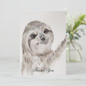 水彩笑顔のスロースカスタム サンキューカード (スタンド正面)