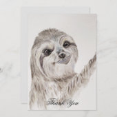 水彩笑顔のスロースカスタム サンキューカード (正面/裏面)