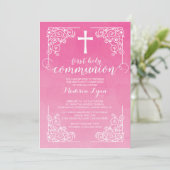 水彩第モダン一聖餐会招待状 招待状 (スタンド正面)