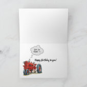 水彩第70誕生日カウインバーン カード (内部)