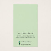 水彩筆の緑のイヤリング ディスカード (裏面)