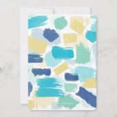 水彩筆タッチの誕生日パーティー 招待状 (裏面)