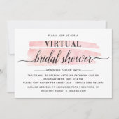 水彩筆致のバーチャル ブライダル シャワー 招待状 (正面)