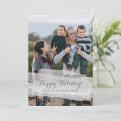 水彩筆致のホリデー写真カード シーズンカード (スタンド正面)