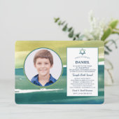 水彩筆致の写真招待状 招待状 (スタンド正面)