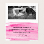 水彩筆跡の写真日付カードを保存 名刺 (内部フラット)