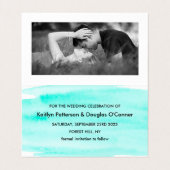 水彩筆跡の写真日付カードを保存 名刺 (内部フラット)