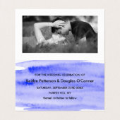 水彩筆跡の写真日付カードを保存 名刺 (内部フラット)