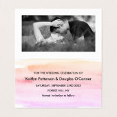 水彩筆跡の写真日付カードを保存 名刺 (内部フラット)