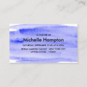 水彩筆跡バチェロレッテチケット 名刺 (裏面)