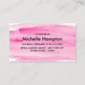 水彩筆跡バチェロレッテチケット 名刺 (裏面)