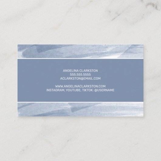 水彩筆跡モダン書 名刺 (裏面)