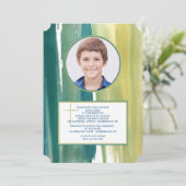 水彩筆跡写真招待状 招待状 (スタンド正面)