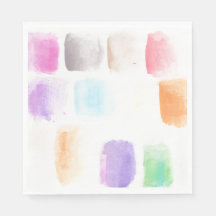 水彩筆跡手描きパターン ナプキン