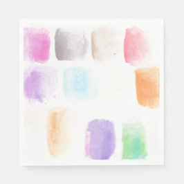 水彩筆跡手描きパターン ナプキン スタンダードランチョンナプキン