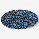 水彩筆黒塗り青 ペーパープレート (アングル)