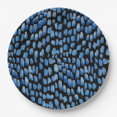 水彩筆黒塗り青 ペーパープレート (正面)