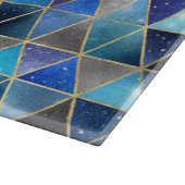 水彩等角投影(金ゴールドと大理石銀河系) カッティングボード (角)