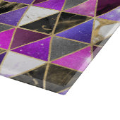 水彩等角投影(金ゴールドと大理石銀河系) カッティングボード (角)