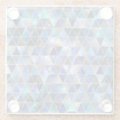 水彩等角投影(金ゴールドと大理石銀河系) ガラスコースター (裏面)