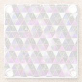 水彩等角投影(金ゴールドと大理石銀河系) ガラスコースター (裏面)