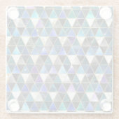 水彩等角投影(金ゴールドと大理石銀河系) ガラスコースター (裏面)