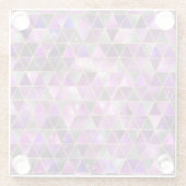 水彩等角投影(金ゴールドと大理石銀河系) ガラスコースター (裏面)