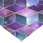 水彩等角投影(金ゴールドと大理石銀河系) ショートテーブルランナー (コーナー)