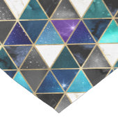 水彩等角投影(金ゴールドと大理石銀河系) ショートテーブルランナー (コーナー)