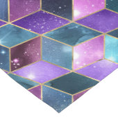 水彩等角投影(金ゴールドと大理石銀河系) ショートテーブルランナー (コーナー)