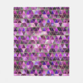 水彩等角投影(金ゴールドと大理石銀河系) フリースブランケット (正面)