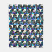 水彩等角投影(金ゴールドと大理石銀河系) フリースブランケット (正面)