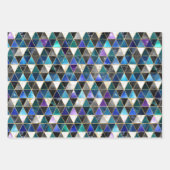 水彩等角投影(金ゴールドと大理石銀河系) ラッピングペーパーシート (正面2)