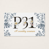 水彩箴言31キリスト教メッセージカード (正面)