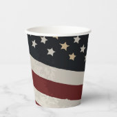 水彩米国国旗7月4日 紙コップ (正面)