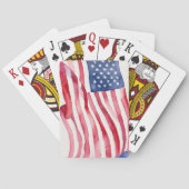 水彩米国国旗 トランプ (裏面)