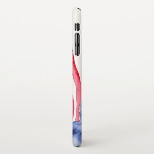 水彩米国国旗 iPhoneケース (左側)