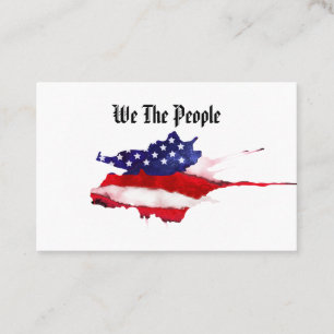 *~*水彩米国国旗We The People 名刺