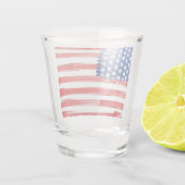 水彩米絵を描国旗 ショットグラス (裏面)