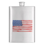 水彩米絵を描国旗 フラスク (正面)