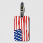 水彩米絵を描国旗 ラゲッジタグ (正面縦)