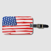 水彩米絵を描国旗 ラゲッジタグ (正面横)